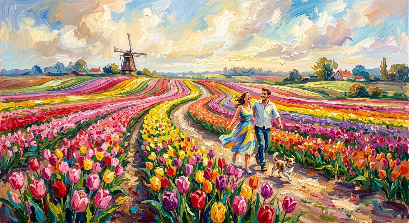 Art print in soft interior